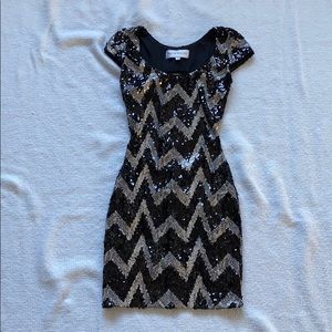 Dress the Population Sequin Mini dress openback